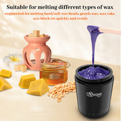 AOWOSA Mini Wax Warmer top control panel for precise temperature adjustments.