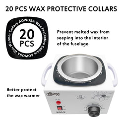 AOWOSA single-pot wax heater interior shows non-stick pot for easy cleaning after waxing.