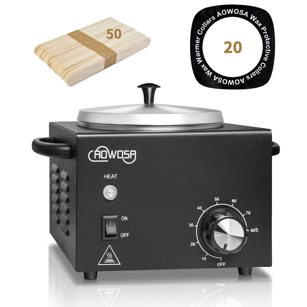AOWOSA wax warmer front view showing compact professional design for salons.