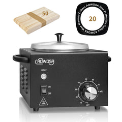 AOWOSA wax warmer front view showing compact professional design for salons.