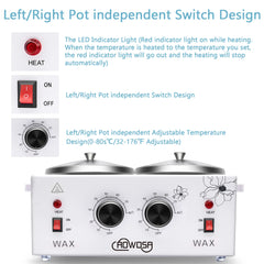 AOWOSA wax warmer removable pot liner, easy cleaning during busy spa days.