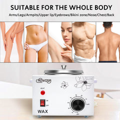 AOWOSA wax warmer stainless steel body for durable professional use.