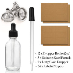AOZITA long glass dropper ensures controlled, accurate drops every use