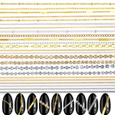 AOZUO nail chains in four colors add versatile shimmer to nails.