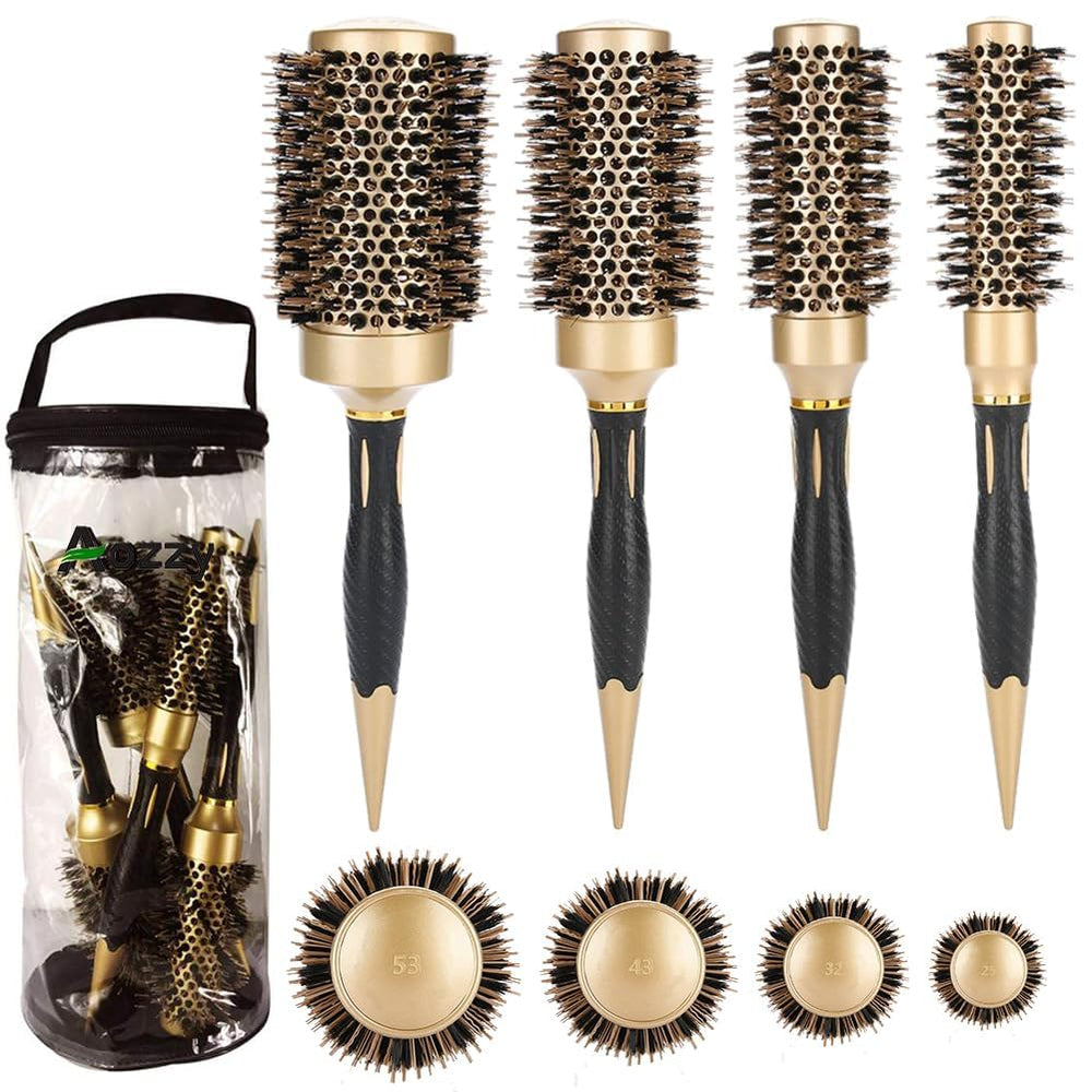 Aozzy hair brush round set shows four size options for versatile blowouts and styling.