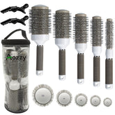 Aozzy round brush 19mm for precise curls and smooth finish.