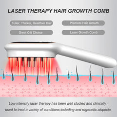 Apbier Laser Hair Growth Comb device in hand during use on scalp