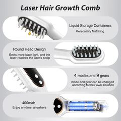 Apbier Laser Hair Growth Comb teeth close-up showing scalp-targeted delivery