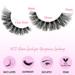 APCYUST Lashes cat-eye natural close-up demonstrates subtle lift and cluster spacing