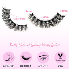 APCYUST Lashes featherlight-faux-mink feels airy and comfortable all day.