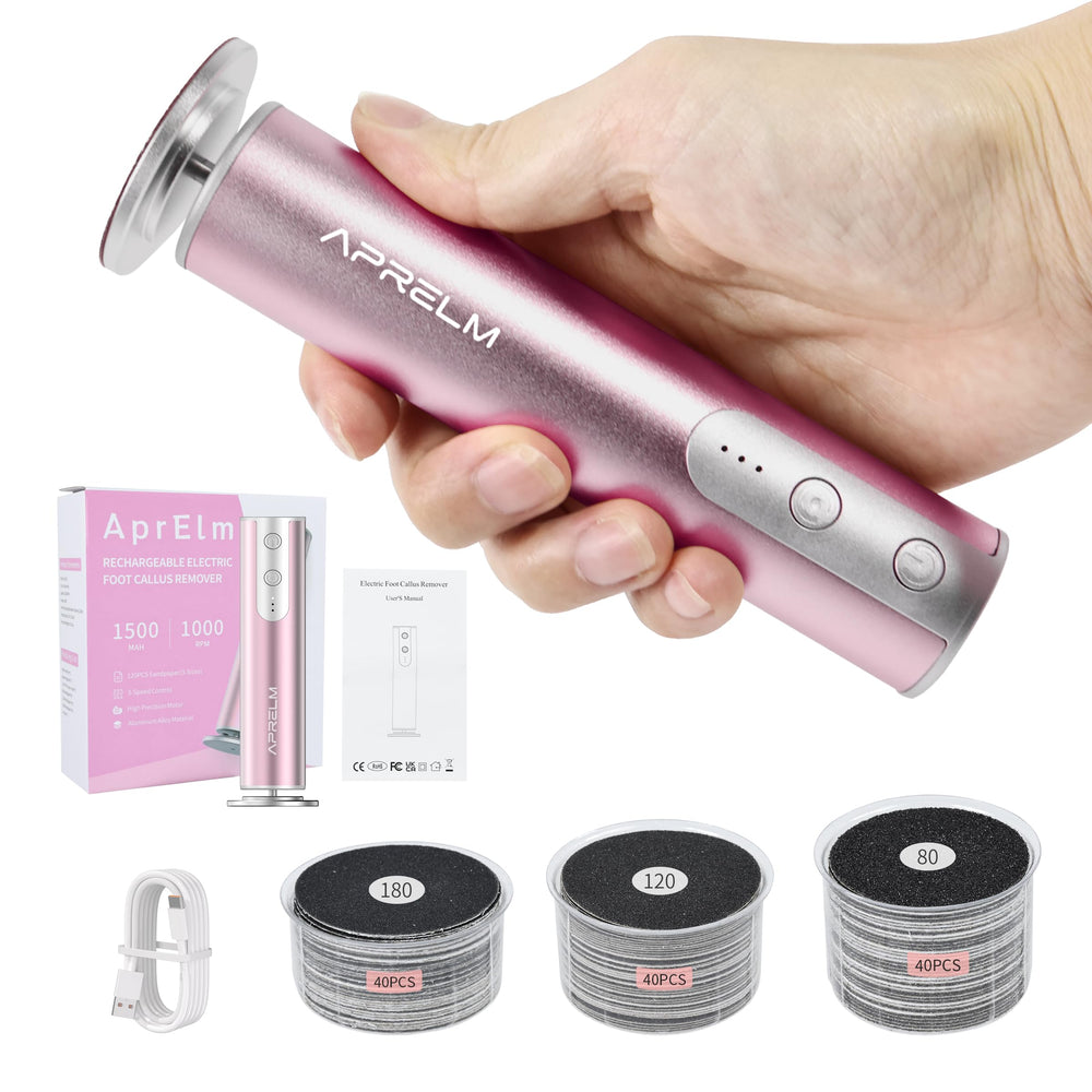 APRELM AprElm rose-pink foot file front view for smoother skin