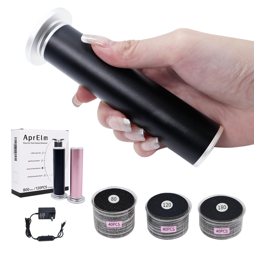 APRELM AprElm foot callus remover angled shot for precise pedicure control.