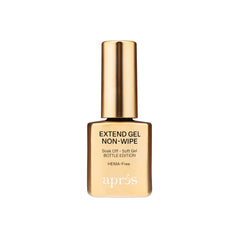 APRÉS Extend Gel Non-Wipe bottle demonstrates a HEMA-free formula for clean applications.