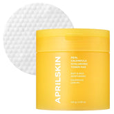 APRILSKIN Calendula PHA Hyaluronic Toner Pads packaging highlights vegan, cruelty-free skincare.