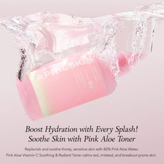 APRILSKIN Pink Aloe Vita Toner cap closeup showing hygienic pour design