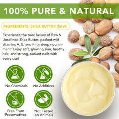 APUUFYQC Shea Butter raw unrefined jar closeup highlights pure texture and nourishment.
