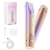 Aqeqpt Lady Bikini Shaver dual head design for precise grooming across face and bikini areas.