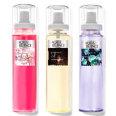Aqua Blance body spray bottle close-up with cherry blossom scent for daily freshness.