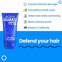AQUA GUARD Pre-Swim Hair Defense application scene — easy pre-swim prep
