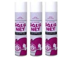 Aqua Net Professional Hair Spray Extra Super Hold bottle showing lasting all-day hold