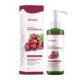 Aquableu grapeseed oil bottle pour; lightweight hydration for skin and hair.