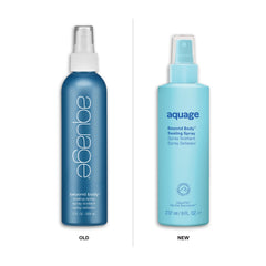 Aquage Beyond Body Sealing Spray application on hair shows even distribution and added body.