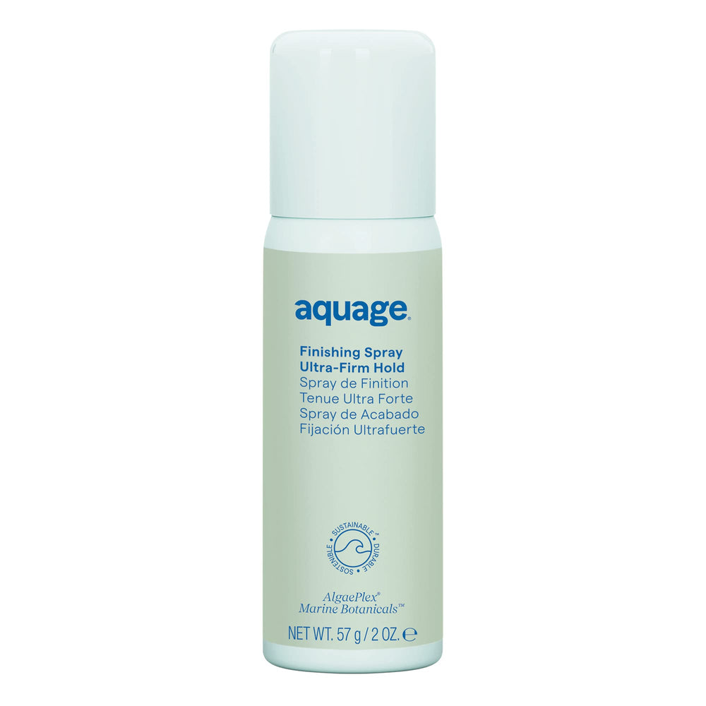 Aquage Finishing Spray ultra-fine mist delivers smooth, buildable hold.