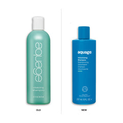 Aquage Volumizing Shampoo lather on hair demonstrates gentle cleansing for frizz-prone locks.