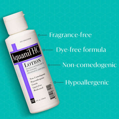 Aquanil HC Lotion label close-up highlights fragrance-free formula for itch relief