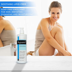 Aquanil Lotion 8oz spill-proof bottle—gentle cleansing on the go.