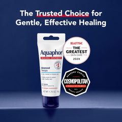 Aquaphor Dry skin relief application showing texture and hydration