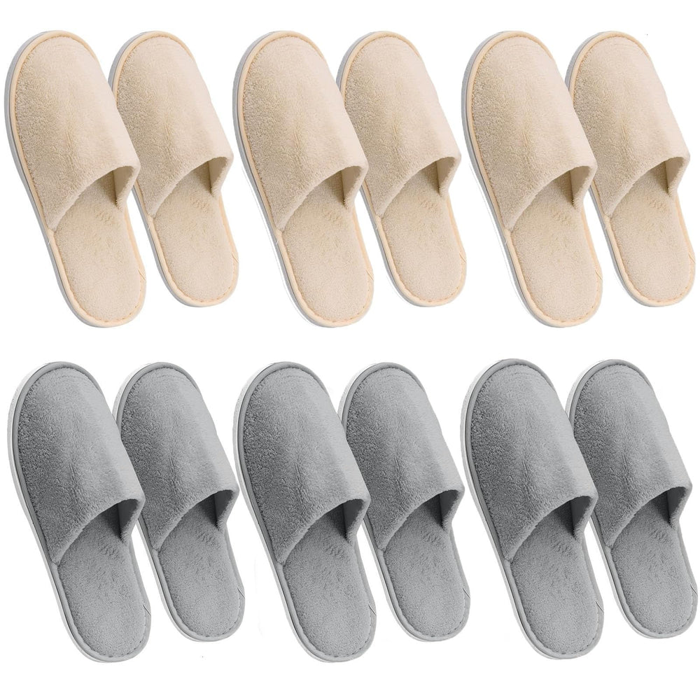 AQUEENLY 6-pack slippers packaging ideal for hotel guest check-in