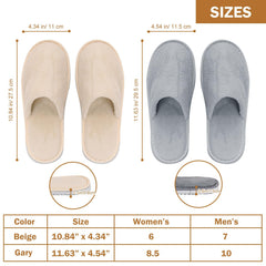 AQUEENLY women's medium fit slippers sized for guest comfort