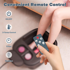 Aqvesane foot bath heating and bubble therapy display for soothing at-home spa experiences.