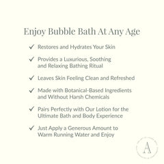 Archipelago Botanicals Bubble Bath rose-petal close-up highlights hydrating properties for all skin types.