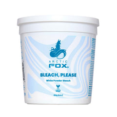 ARCTIC FOX Bleach Please powder tub emphasizes dust-free, salon-quality at-home lightening.