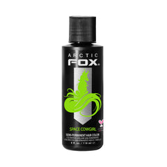 Arctic Fox Space Cowgirl electric green dye bottle for bold color expression