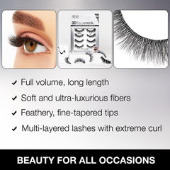 Ardell 3D Faux Mink Lashes soft fibers ideal for all-day wear.