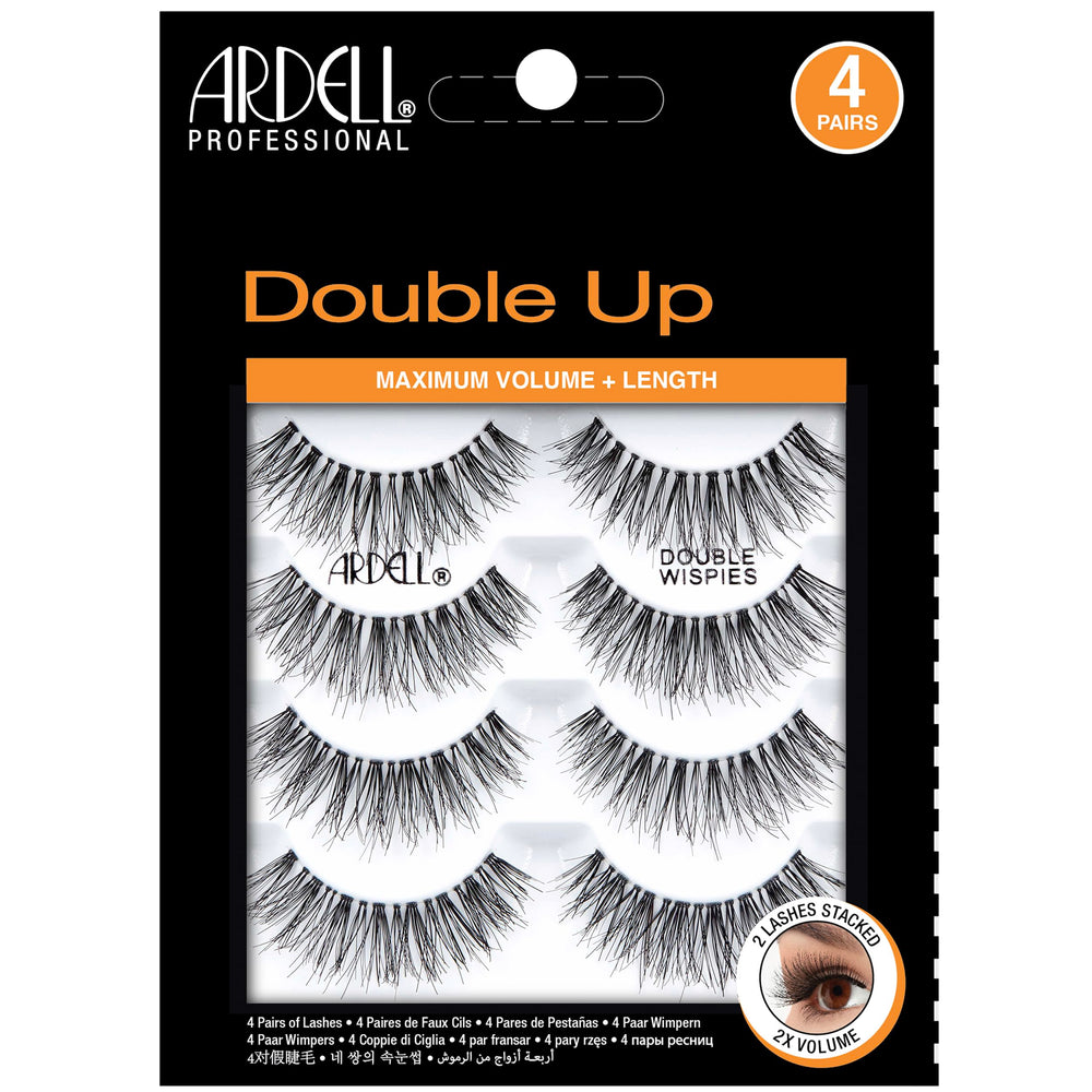 Ardell Double Up 113 lashes closeup showing bold volume for dramatic daily wear