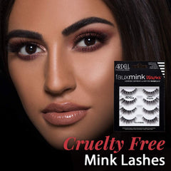 Ardell Faux Mink Demi Wispies Invisiband closeup highlighting seamless wear.