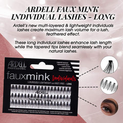 Ardell Faux Mink Individuals Long Black application scene showing lightweight feel.