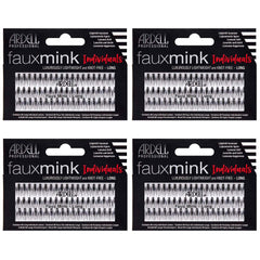 Ardell Faux Mink Individuals Long Black lash clusters pack for a customizable glam look.
