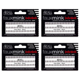 Ardell Faux Mink Individuals Short Black clusters close-up for natural, lightweight lash enhancement.