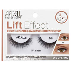Ardell Lift Effect 743 lash strip with center lift for natural, eye-brightening enhancement.