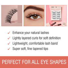 Ardell Naked Lashes 427 eye-opening center-length design brightens gaze.