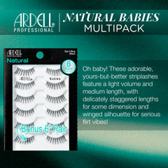 Ardell Natural Babies Black application shot shows quick, beginner-friendly lash fitting.