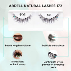 Ardell Natural Lashes 172 invisiband closeup highlighting comfortable undetectable lash band.