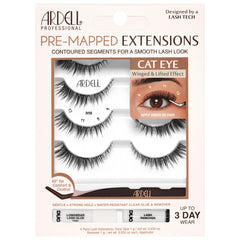 Ardell pre-mapped eyelash extensions kit cat eye lashes for precise application and bold results