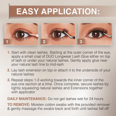 Ardell pre-mapped lash strips layout ensures mistake-free placement for flawless cat-eye looks