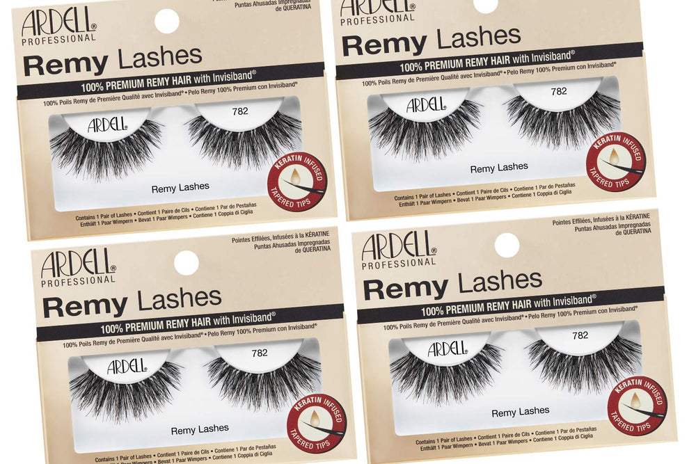Ardell Remy Lashes 782 keratin-infused invisiband for voluminous, fluttery eyes and comfortable wear.